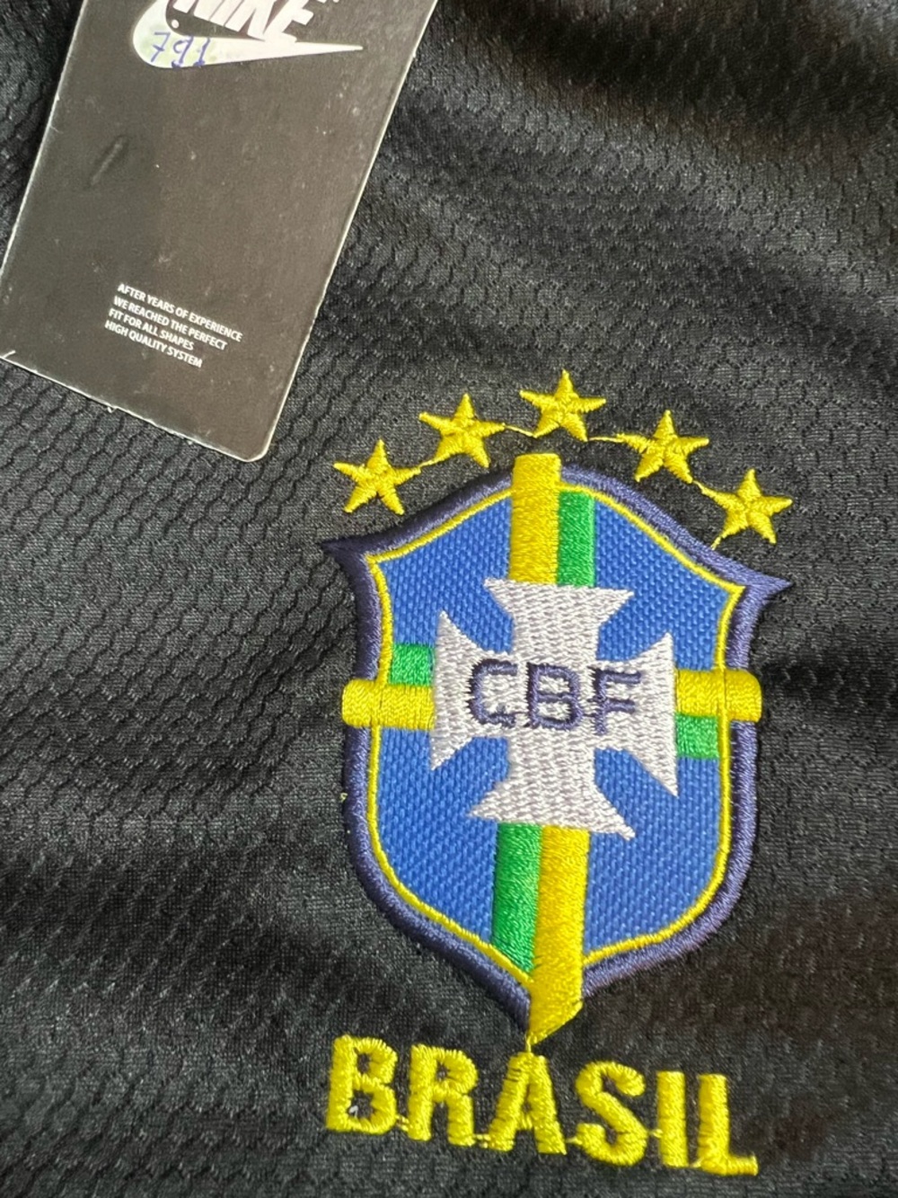 Brazil CBF Soccer Jersey in Black with yellow Accents - Picture 3 of 14
